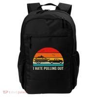 I Hate Pulling Out Retro Boat Captain Funny Boating Lovers Backpack thumb 0