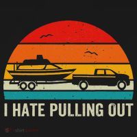 I Hate Pulling Out Retro Boat Captain Funny Boating Lovers Pajama Set thumb 2