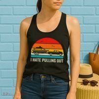 I Hate Pulling Out Retro Boat Captain Funny Boating Lovers Women's Tank Top thumb 2