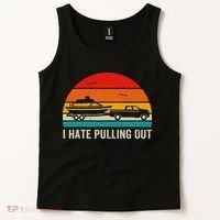 I Hate Pulling Out Retro Boat Captain Funny Boating Lovers Tank Top thumb 2