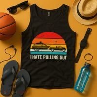 I Hate Pulling Out Retro Boat Captain Funny Boating Lovers Tank Top thumb 4