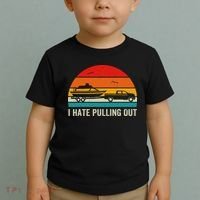 I Hate Pulling Out Retro Boat Captain Funny Boating Lovers Toddler T-Shirt thumb 2