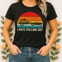 I Hate Pulling Out Retro Boat Captain Funny Boating Lovers Women's T-Shirt thumb 2