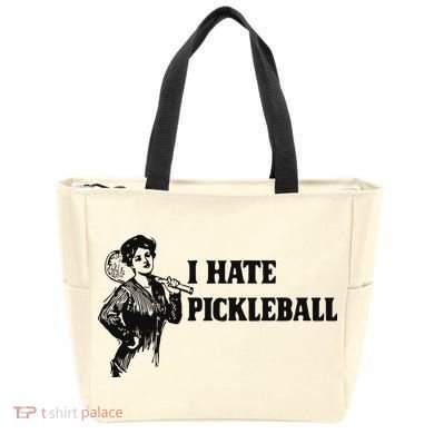 I Hate Pickleball Tote Bag