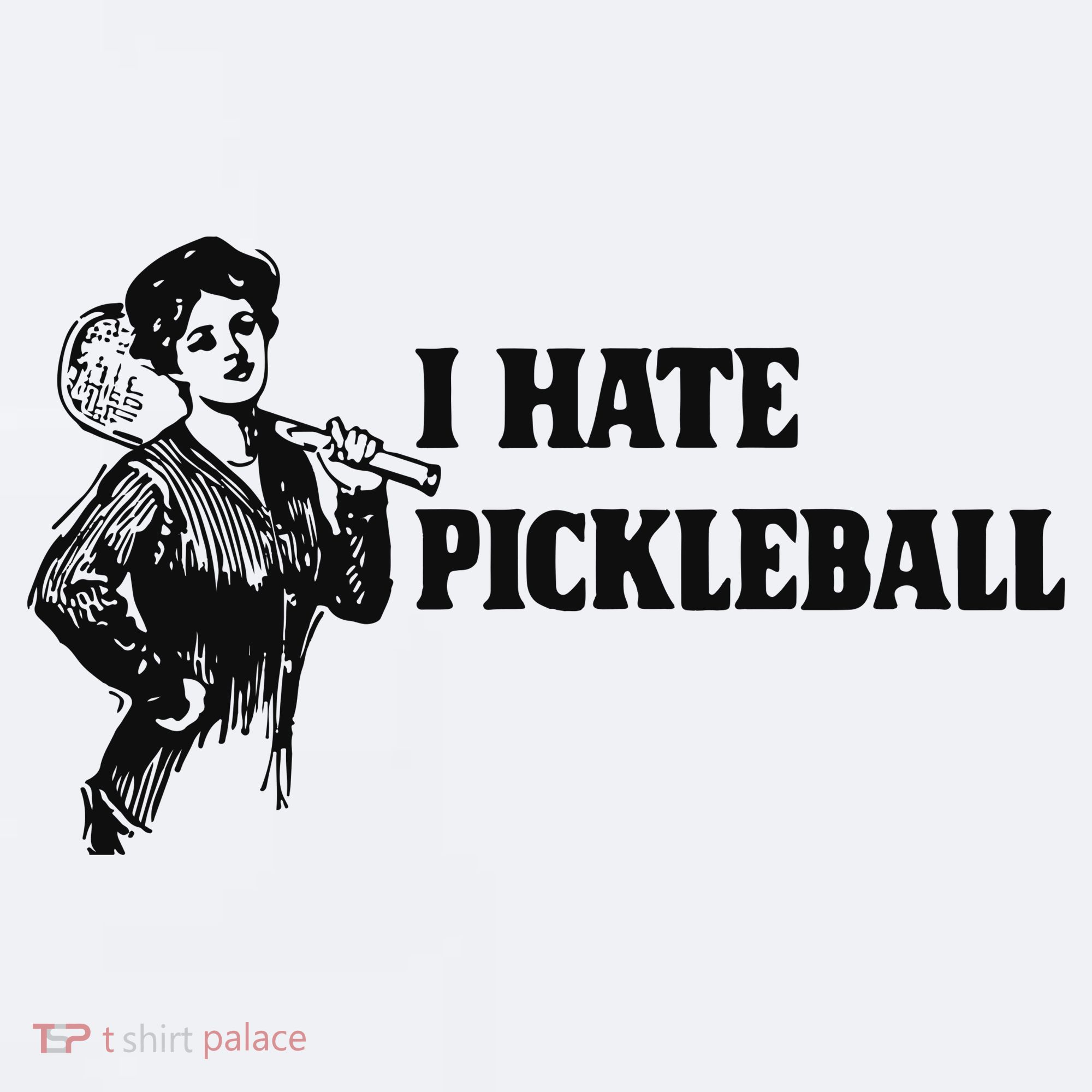 I Hate Pickleball Sueded Cloud Jersey T-Shirt