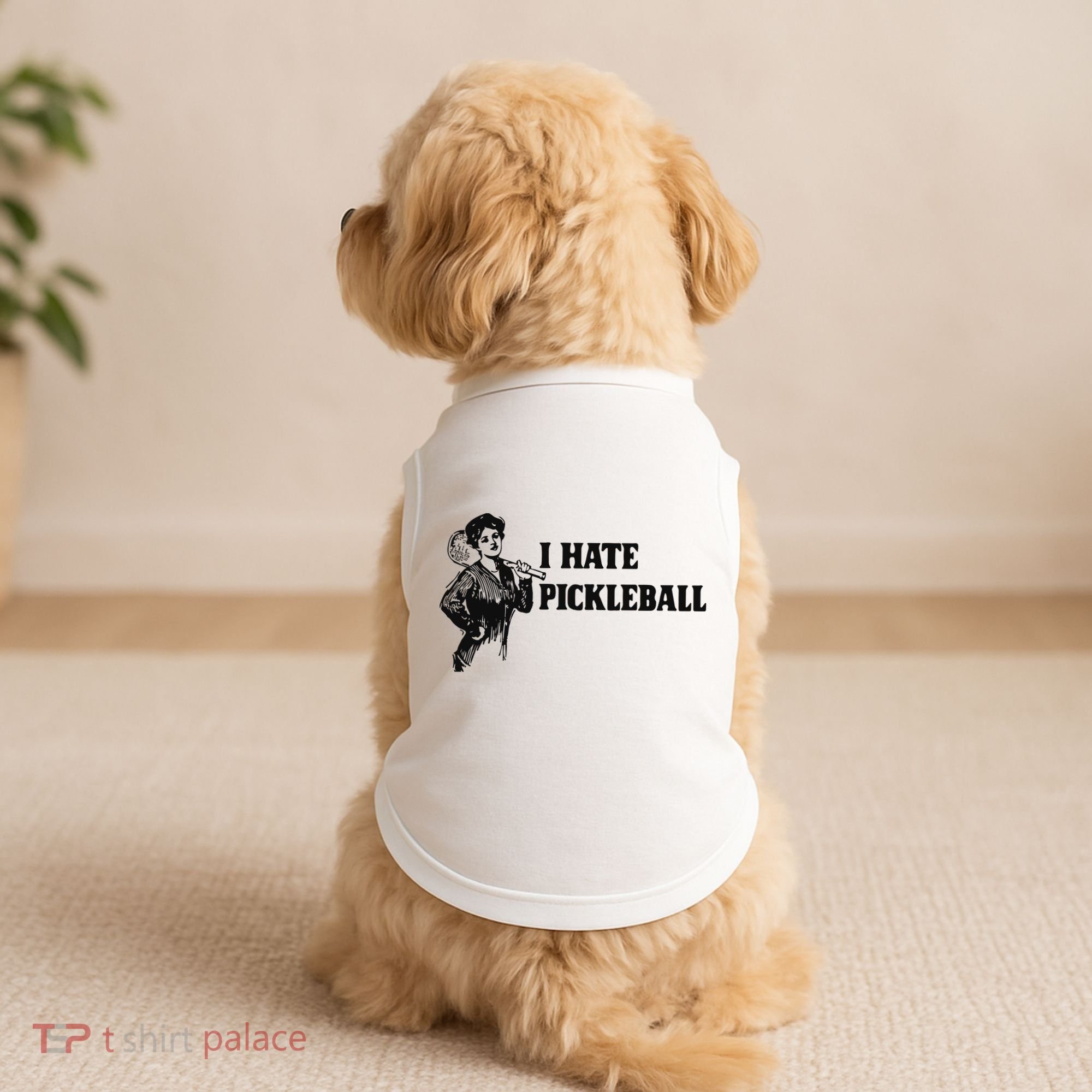 I Hate Pickleball Doggie Tank