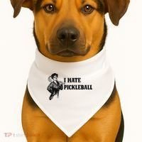 I Hate Pickleball USA-Made Doggie Bandana thumb 1