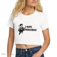 I Hate Pickleball Women's Crop Top Tee thumb 2