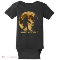 I Hate People Bigfoot Baby Bodysuit thumb 0
