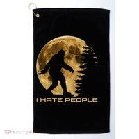 I Hate People Bigfoot Golf Towel thumb 0