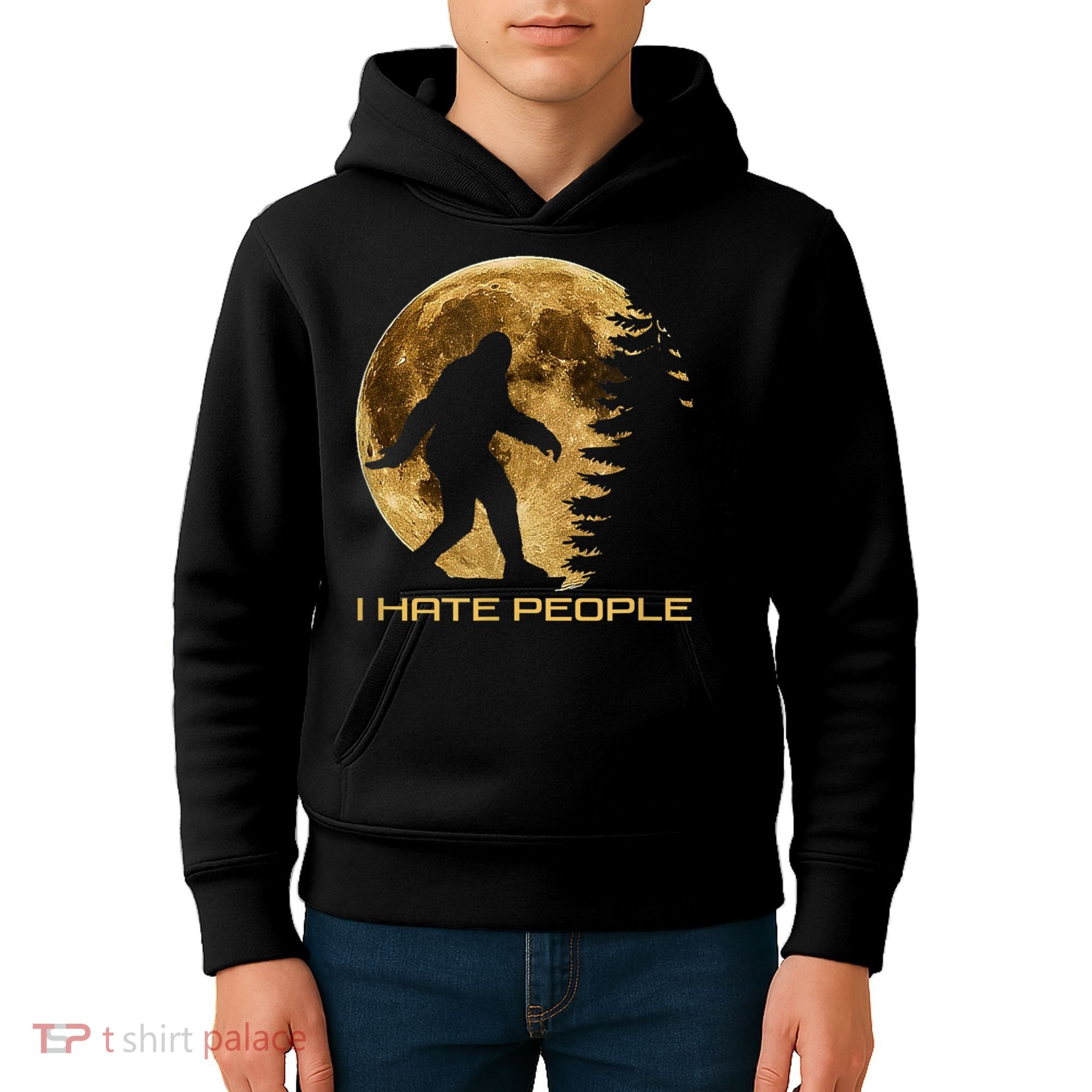 I Hate People Bigfoot Kids Hoodie