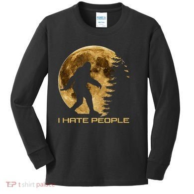 I Hate People Bigfoot Kids Long Sleeve Shirt