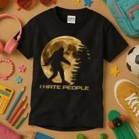 I Hate People Bigfoot Kids T-Shirt thumb 3