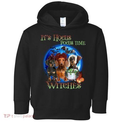 It's Hocus Pocus Time Witches Dachshund Halloween Design Toddler Hoodie