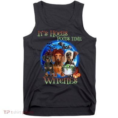 It's Hocus Pocus Time Witches Dachshund Halloween Design Tank Top