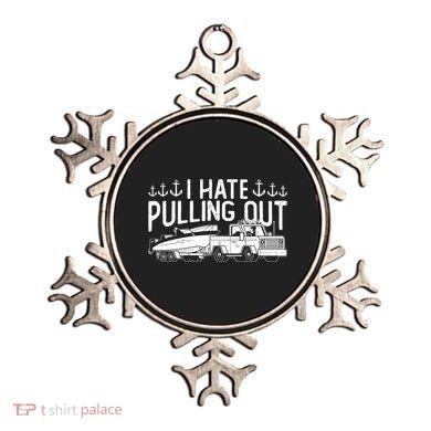 I Hate Pulling Out Retro Boating Boat Captain For Cool Gift Ornament