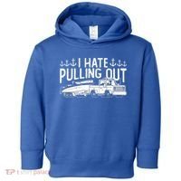 I Hate Pulling Out Retro Boating Boat Captain For Cool Gift Toddler Hoodie thumb 0