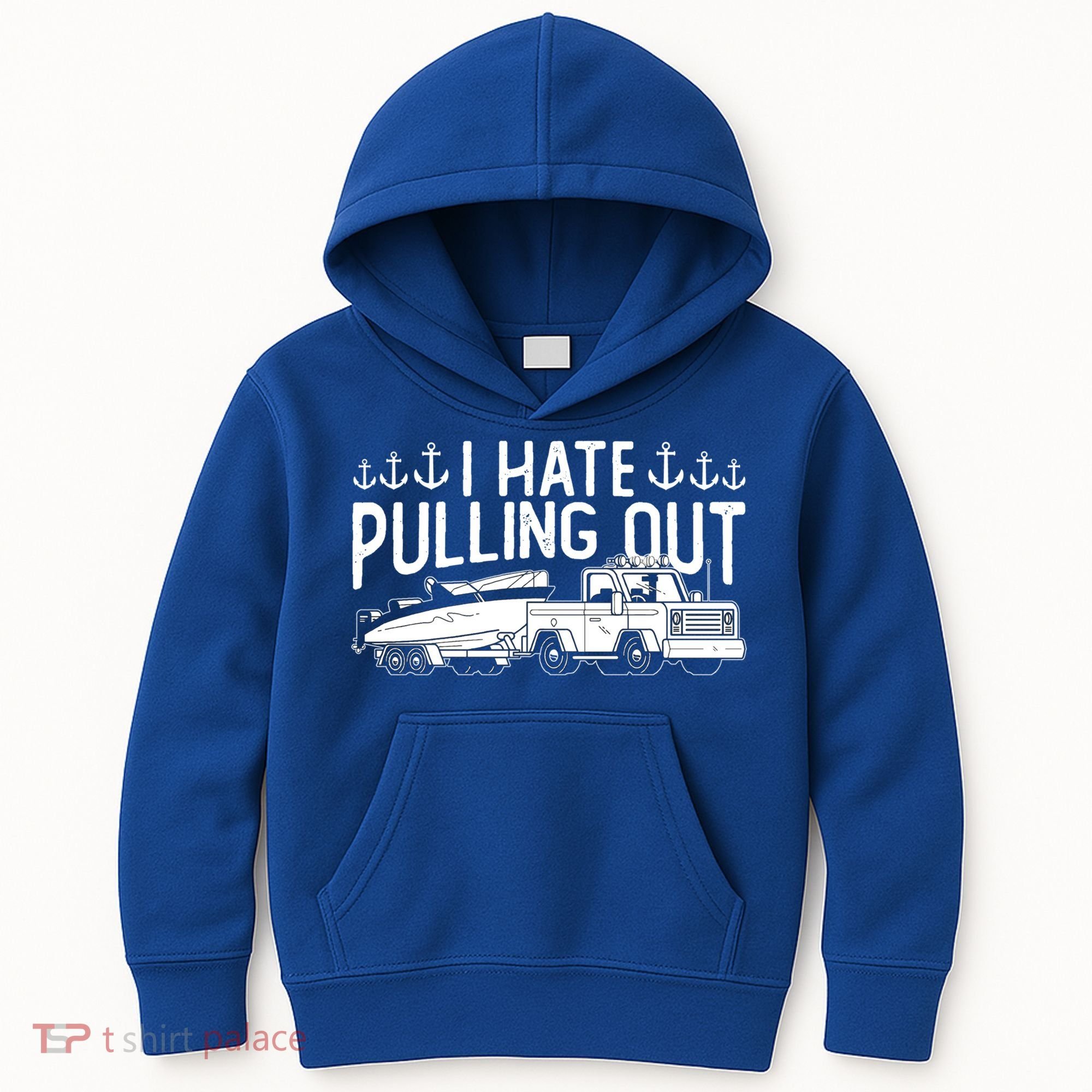 I Hate Pulling Out Retro Boating Boat Captain For Cool Gift Kids Hoodie