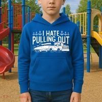 I Hate Pulling Out Retro Boating Boat Captain For Cool Gift Kids Hoodie thumb 2