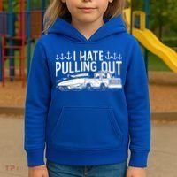 I Hate Pulling Out Retro Boating Boat Captain For Cool Gift Kids Hoodie thumb 3