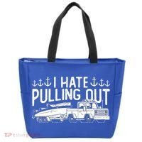 I Hate Pulling Out Retro Boating Boat Captain For Cool Gift Tote Bag thumb 0