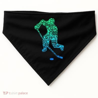Ice Hockey Player USA-Made Doggie Bandana