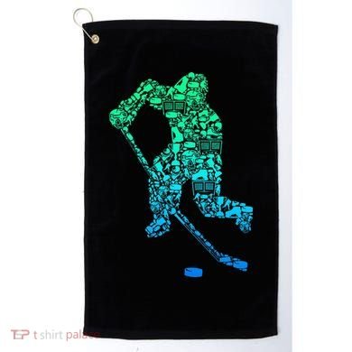 Ice Hockey Player Golf Towel