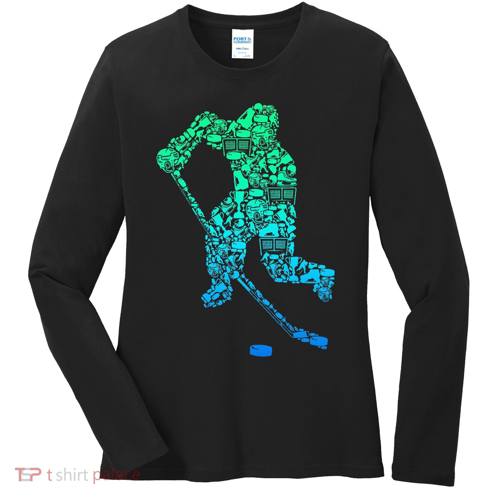 Ice Hockey Player Women's Long Sleeve Shirt
