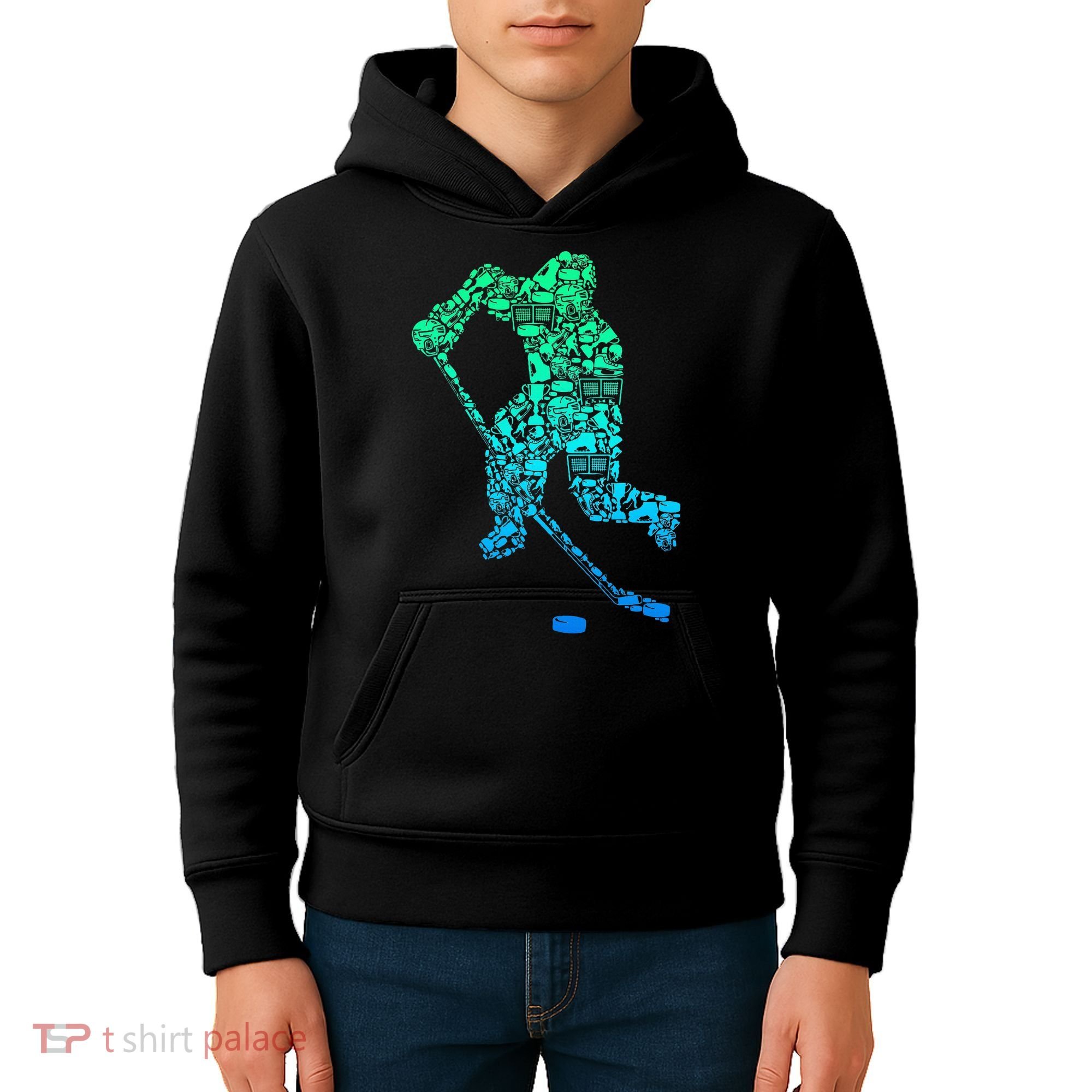 Ice Hockey Player Kids Hoodie