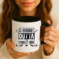 Ice Hockey Player Gift Straight Outta The Penalty Box Gift Coffee Mug thumb 3