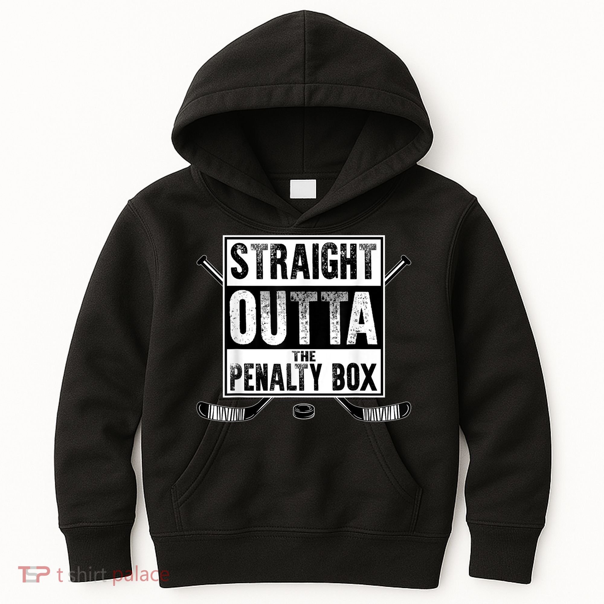 Ice Hockey Player Gift Straight Outta The Penalty Box Gift Kids Hoodie