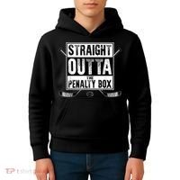 Ice Hockey Player Gift Straight Outta The Penalty Box Gift Kids Hoodie thumb 4