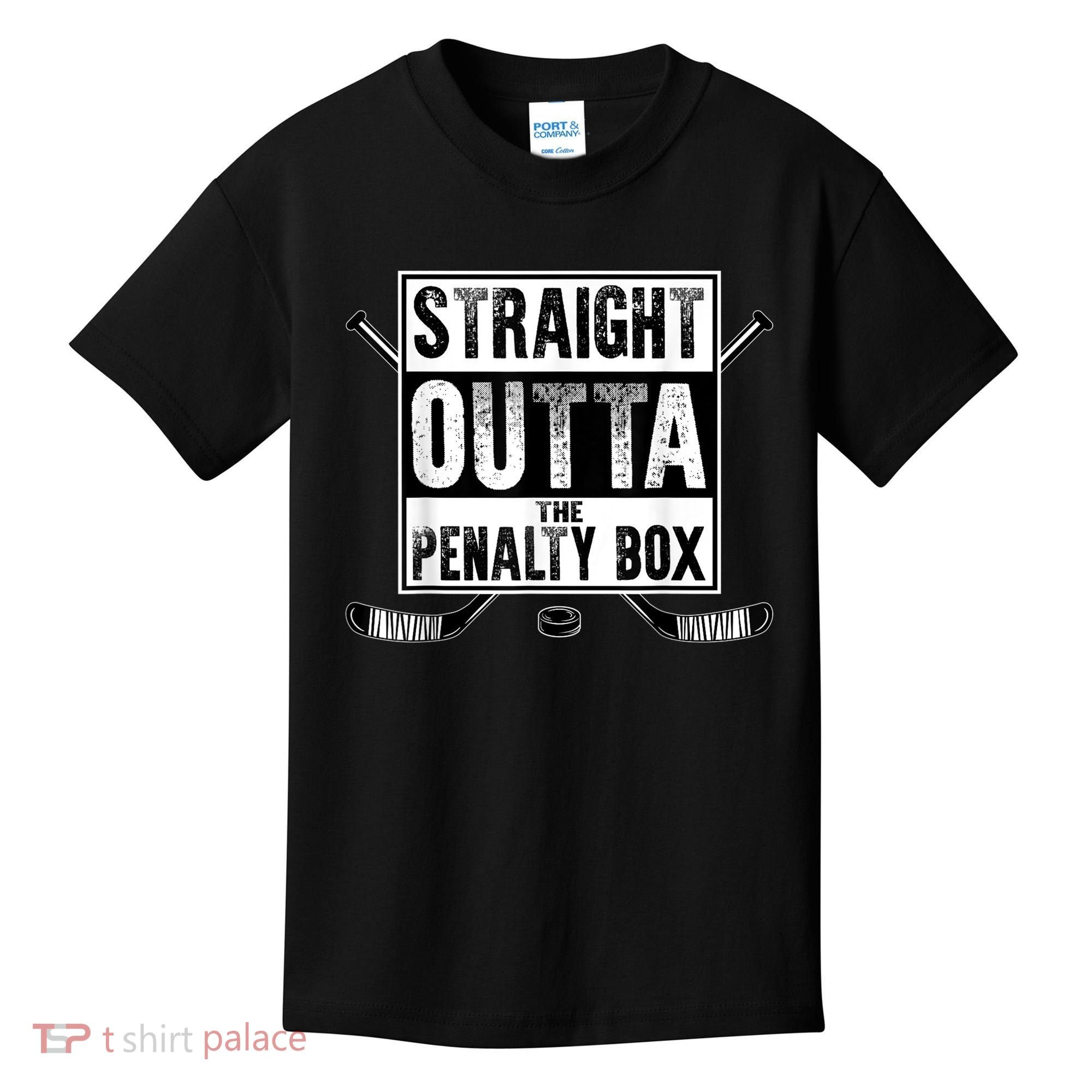Ice Hockey Player Gift Straight Outta The Penalty Box Gift Kids T-Shirt