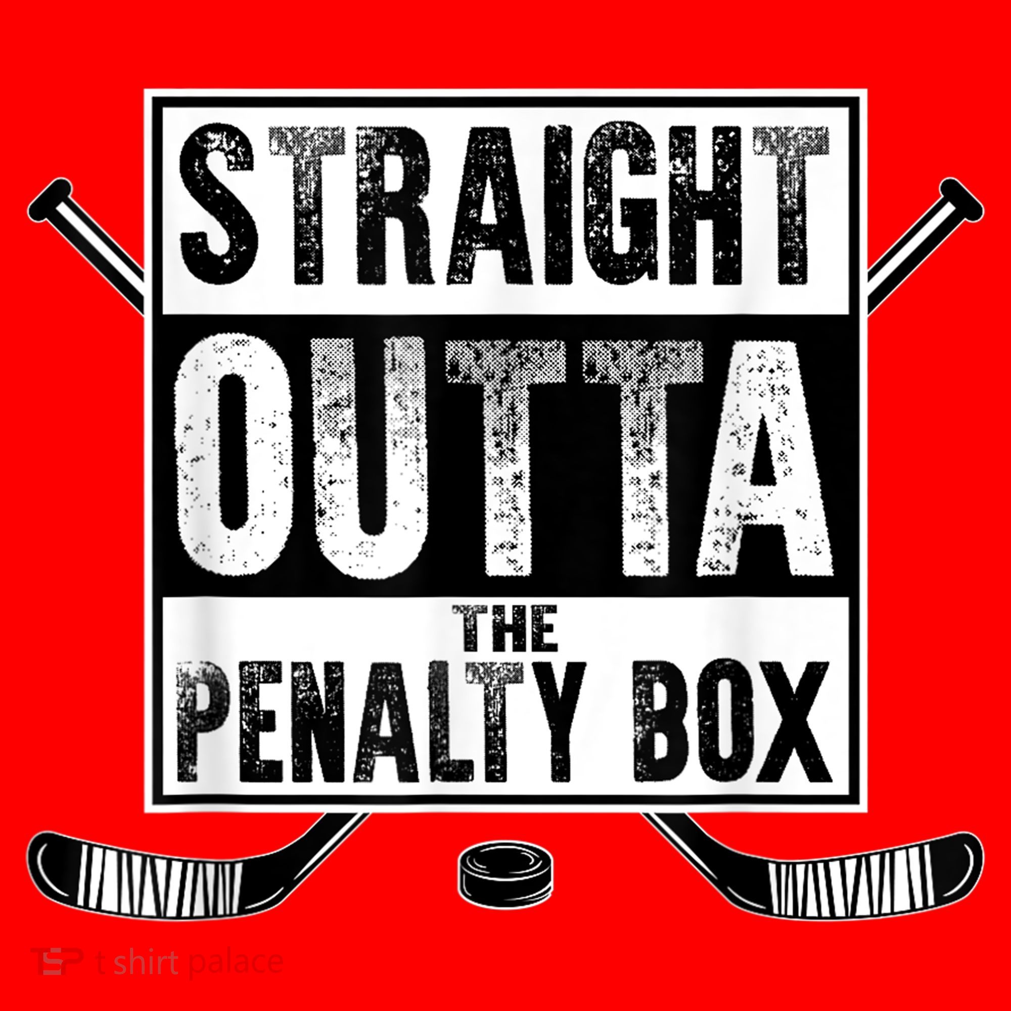 Ice Hockey Player Gift Straight Outta The Penalty Box Gift Santa Hat