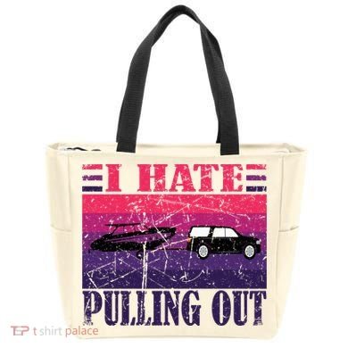 I Hate Pulling Out Retro Boating Boat Captain Gift Tote Bag