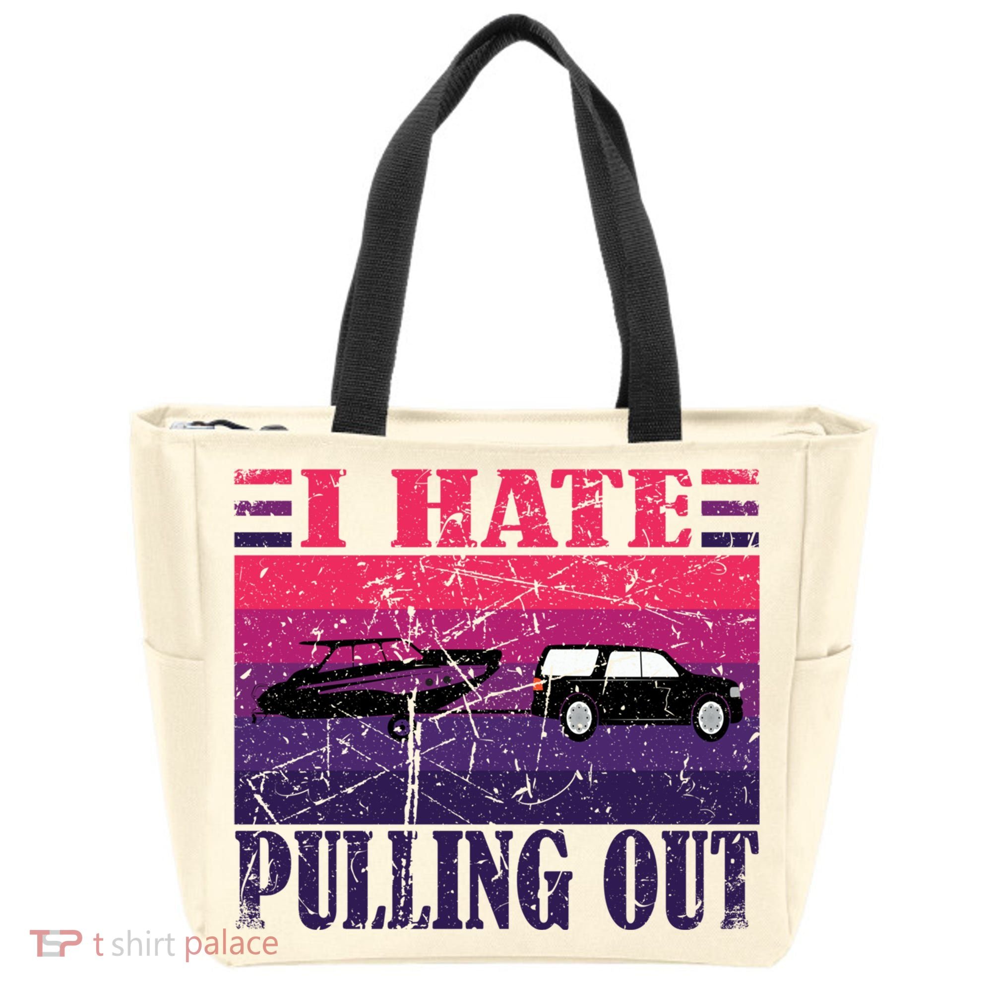I Hate Pulling Out Retro Boating Boat Captain Gift Tote Bag