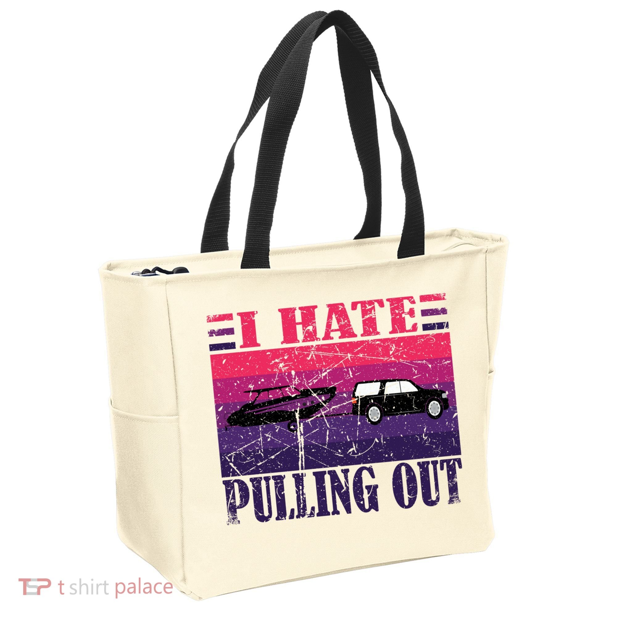 I Hate Pulling Out Retro Boating Boat Captain Gift Tote Bag