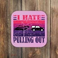I Hate Pulling Out Retro Boating Boat Captain Gift Coaster thumb 0
