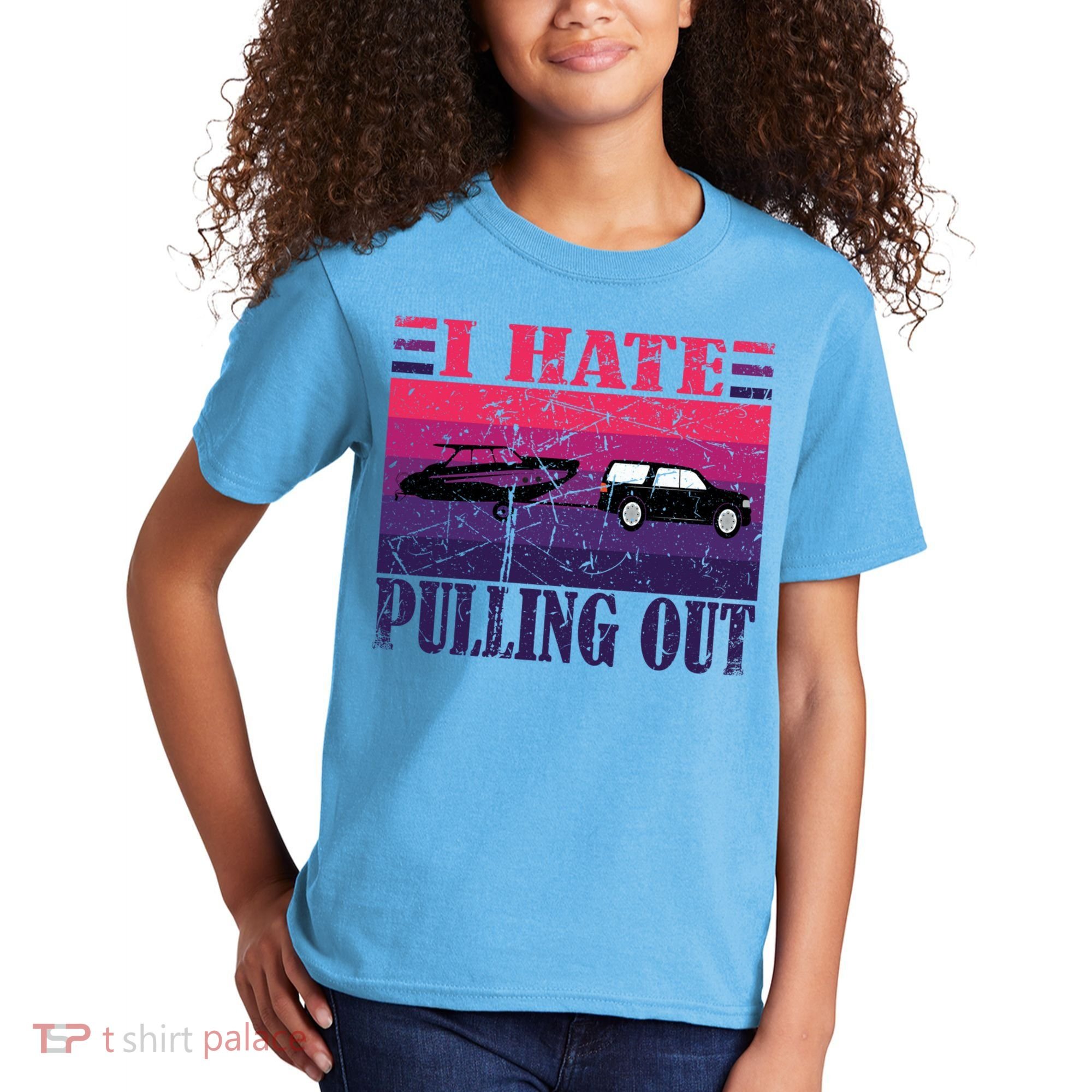 I Hate Pulling Out Retro Boating Boat Captain Gift Kids T-Shirt