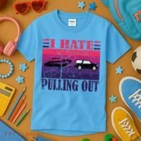 I Hate Pulling Out Retro Boating Boat Captain Gift Kids T-Shirt thumb 3