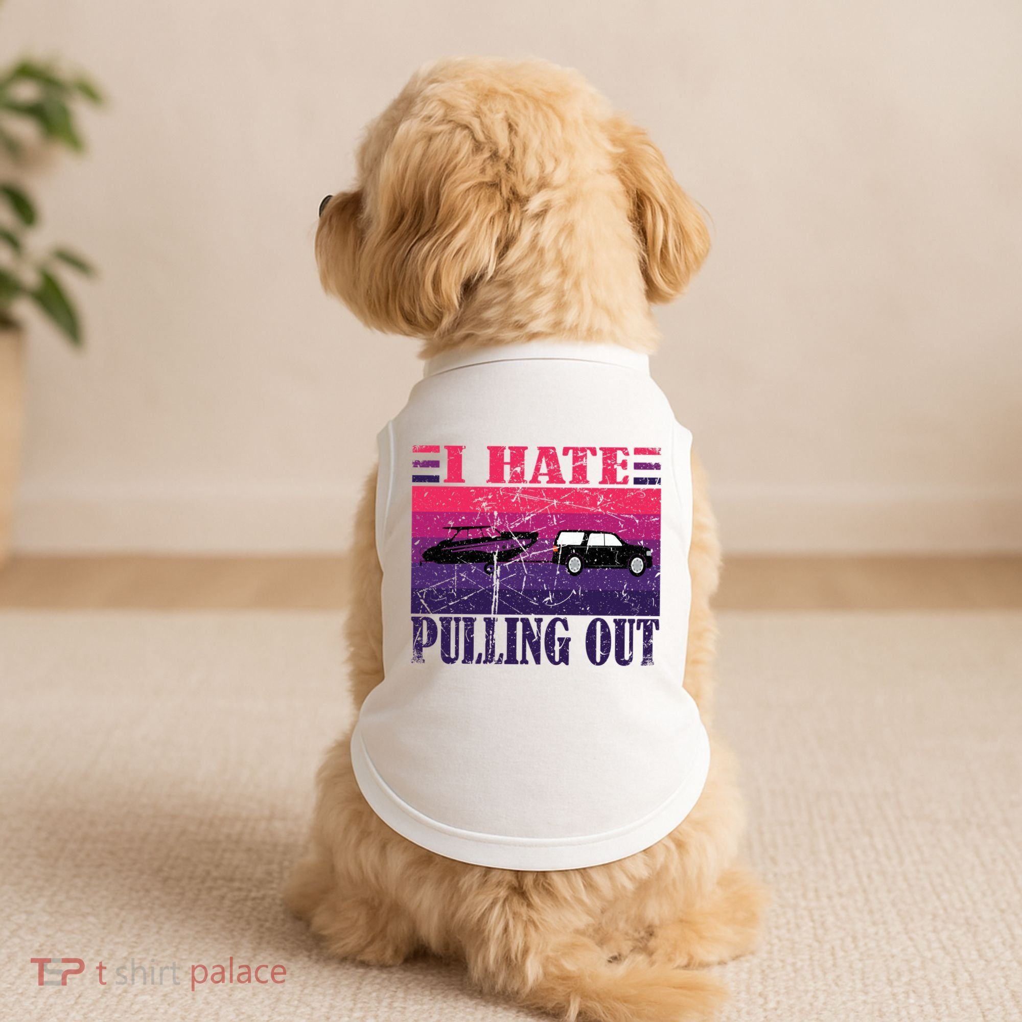 I Hate Pulling Out Retro Boating Boat Captain Gift Doggie Tank