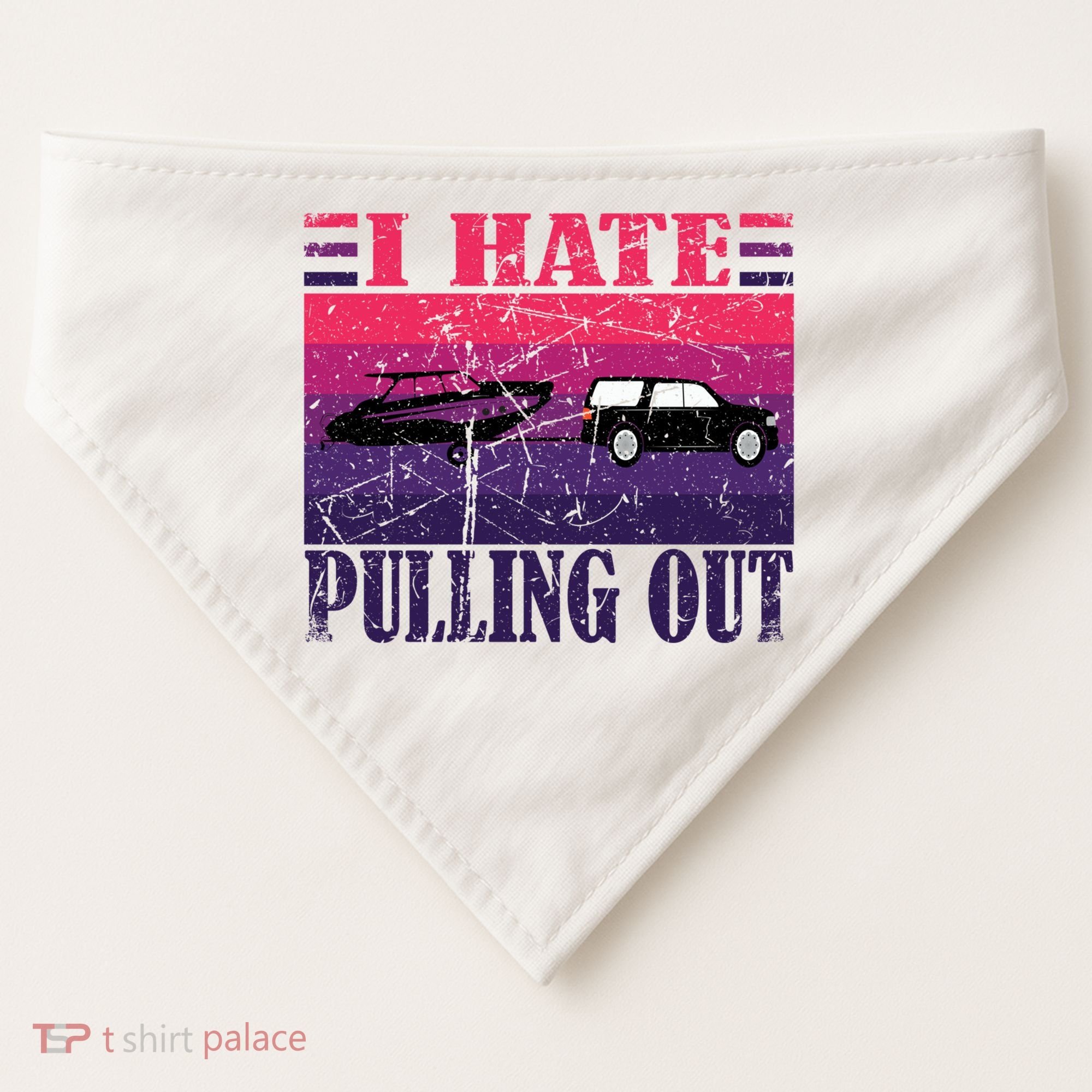 I Hate Pulling Out Retro Boating Boat Captain Gift USA-Made Doggie Bandana