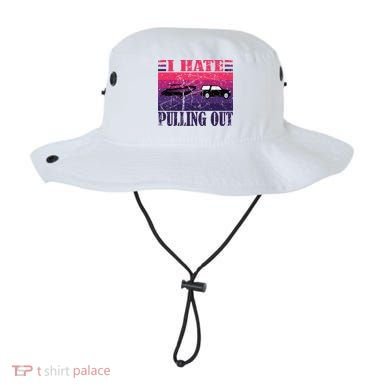 I Hate Pulling Out Retro Boating Boat Captain Gift Bucket Hat