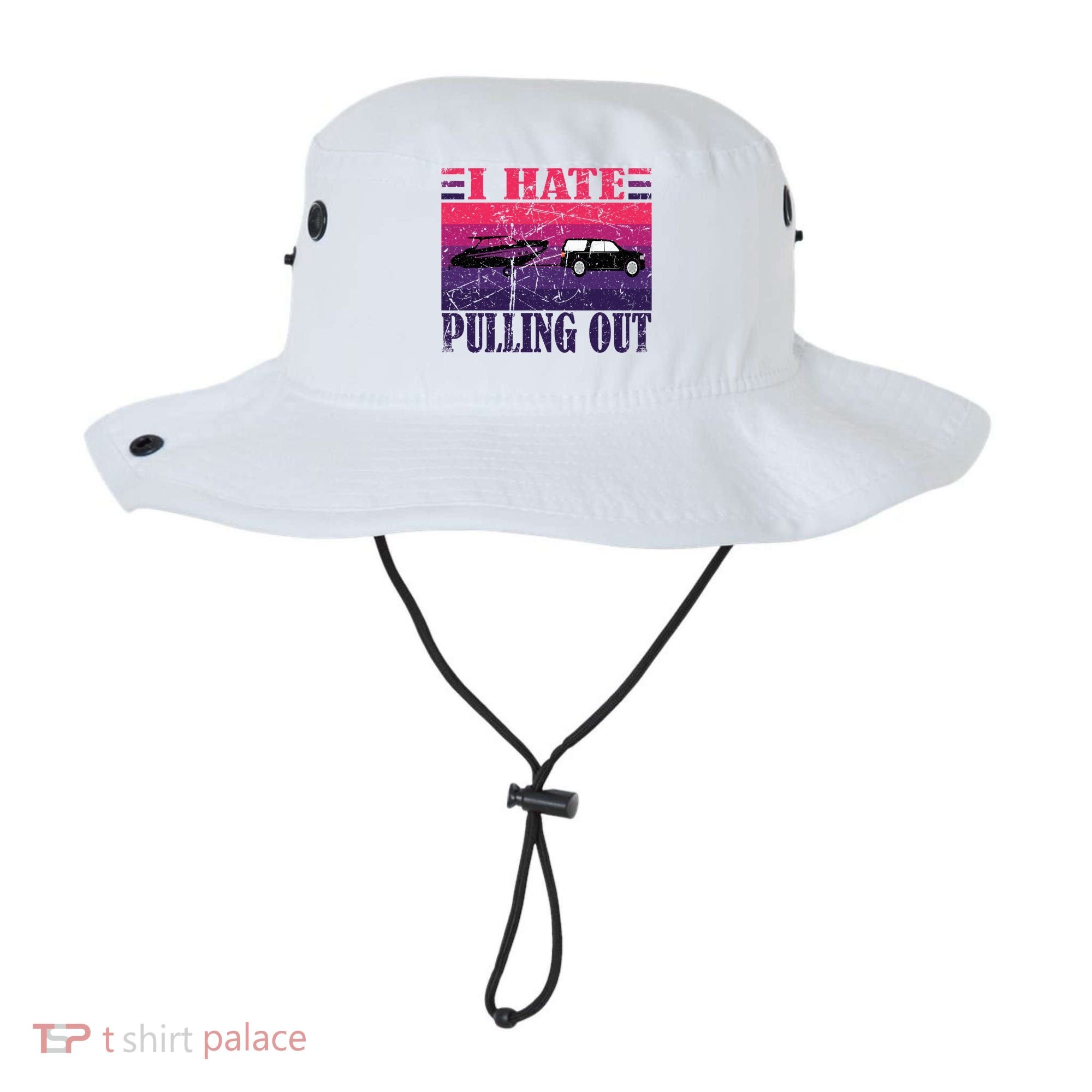 I Hate Pulling Out Retro Boating Boat Captain Gift Bucket Hat