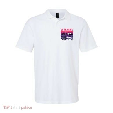 I Hate Pulling Out Retro Boating Boat Captain Gift Polo