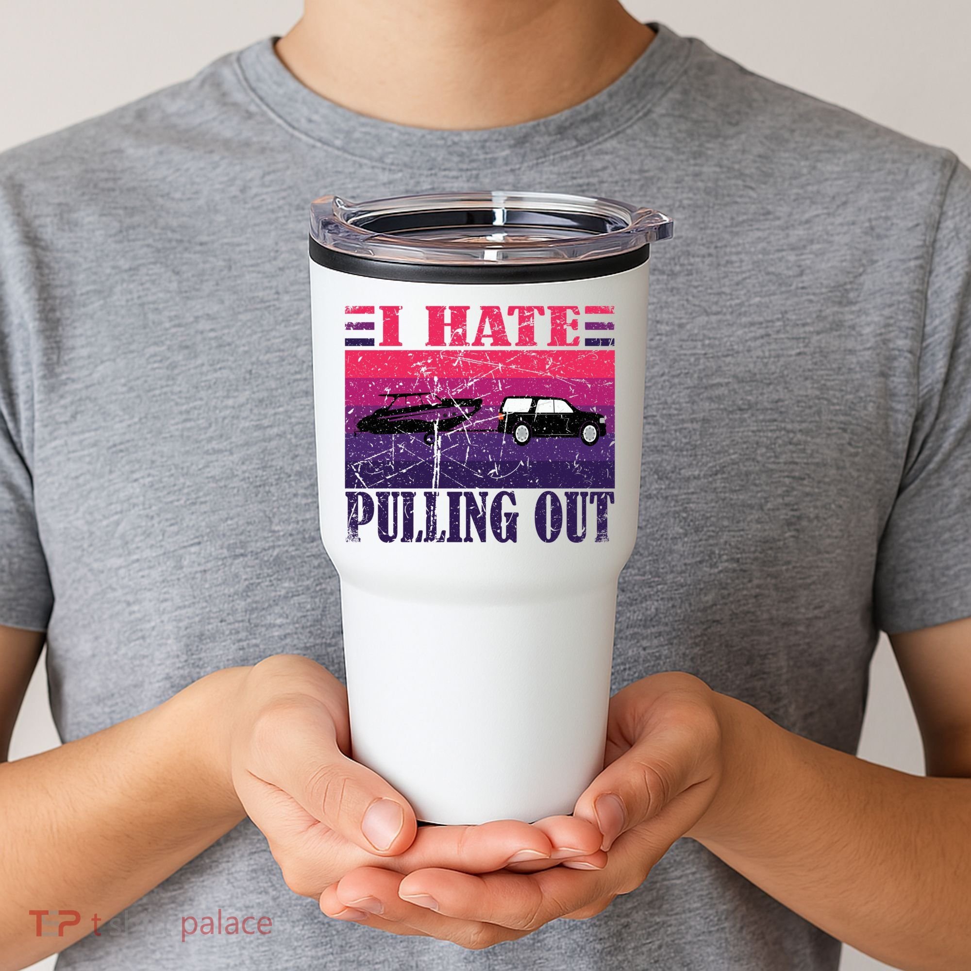 I Hate Pulling Out Retro Boating Boat Captain Gift Tumbler