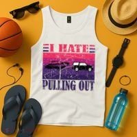 I Hate Pulling Out Retro Boating Boat Captain Gift Tank Top thumb 4