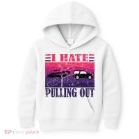 I Hate Pulling Out Retro Boating Boat Captain Gift Kids Hoodie thumb 0