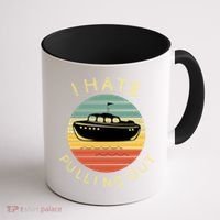 I Hate Pulling Out Retro Boating Boat Captain Funny Gift Coffee Mug thumb 1