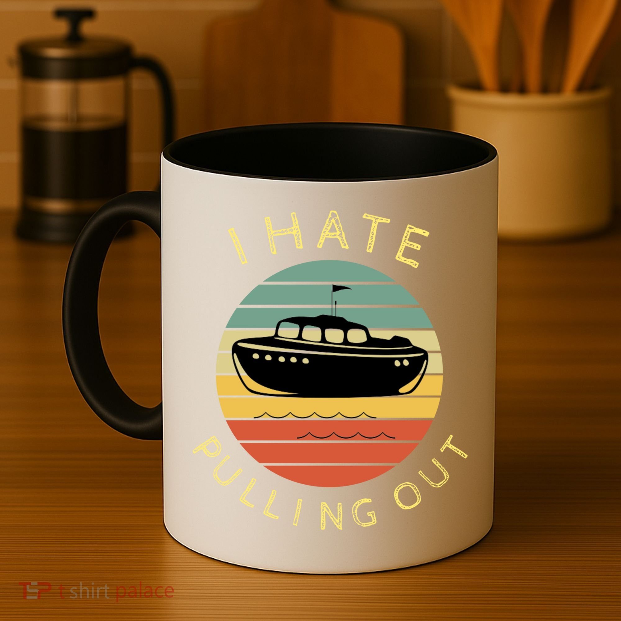 I Hate Pulling Out Retro Boating Boat Captain Funny Gift Coffee Mug